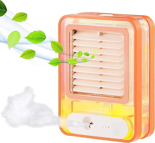 Portable Desktop Air Conditioner Usb Mini Air Cooler Fan Water Cooling Fan With Speed Spray Humidifier Purifier For Car Home - Image 5